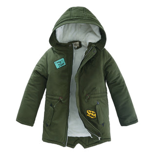 Buy armygreen Kids Five-pointed Star Trench Coat