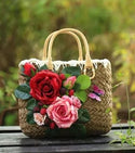 Women Floral Straw Bag