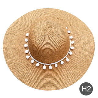 Buy 2 Women Plain Heart Patterned Straw Hat