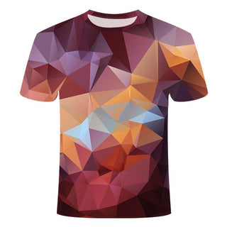 Buy xtl-254 Men Creative 3D Line Printing T-Shirt