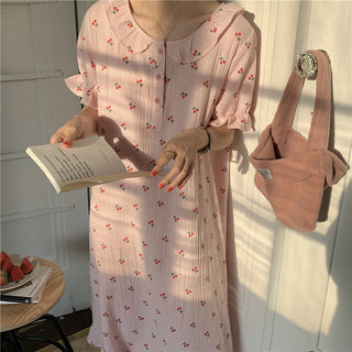 Buy pink Casual Cherry Loungewear Nightdress