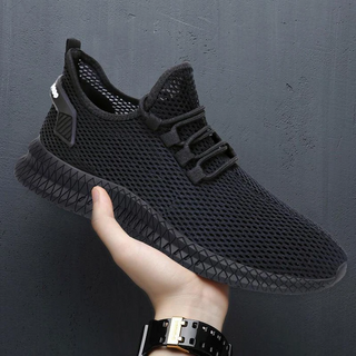 Buy mesh-black Women Casual Mesh Slip-on Sneakers