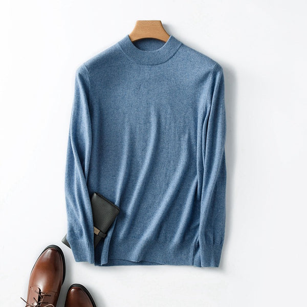 Men Cashmere Thin Solid Colored Sweater