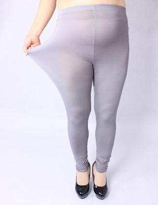 Buy gray Women Large Size Leggings