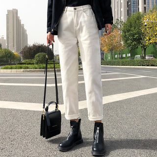 Buy white Women Wide Leg Jeans