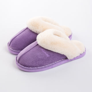 Buy purple Thermal Plush Cotton Slip-on Comfort Shoes