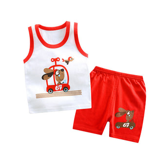 Buy bunny-car Two-Piece Sleeveless Shorts for Boys and Girls