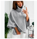 Women High Collar Winter Sweater-Shawl