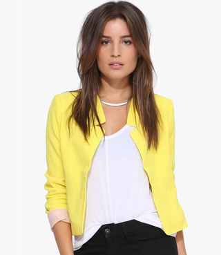 Buy yellow Women Short Blazer