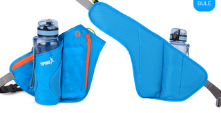 Buy blue Running Waist Belt Bags With Mobile Phone Pocket