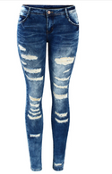 Women Stretchy Ripped Jeans