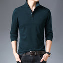 Men Mid Sleeve Solid Colored Polo Shirt