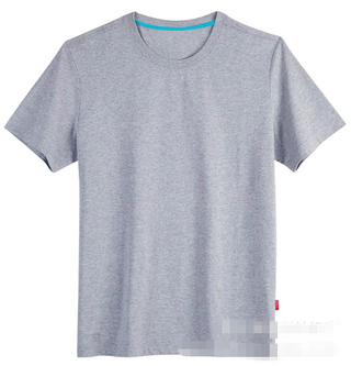 Buy gray Pure Cotton Solid Colored T-shirt