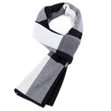 Men Plaid Wrap Knitting Retro Scarf