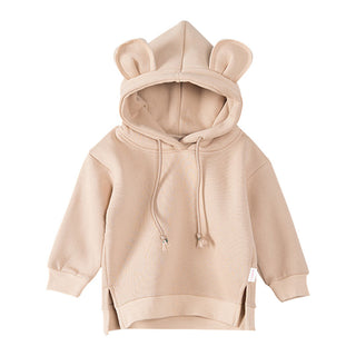 Buy apricot Bunny Eared Cotton Hooded Sweater