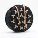 Women Shell Straw Bag