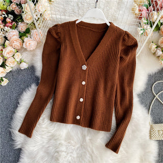 Buy brown Women V-neck Sweater