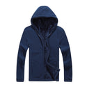 Men Plain Zip-Up Hoodie