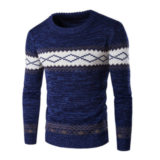 Buy navy Men Ethnic Style Warm Knit Sweater