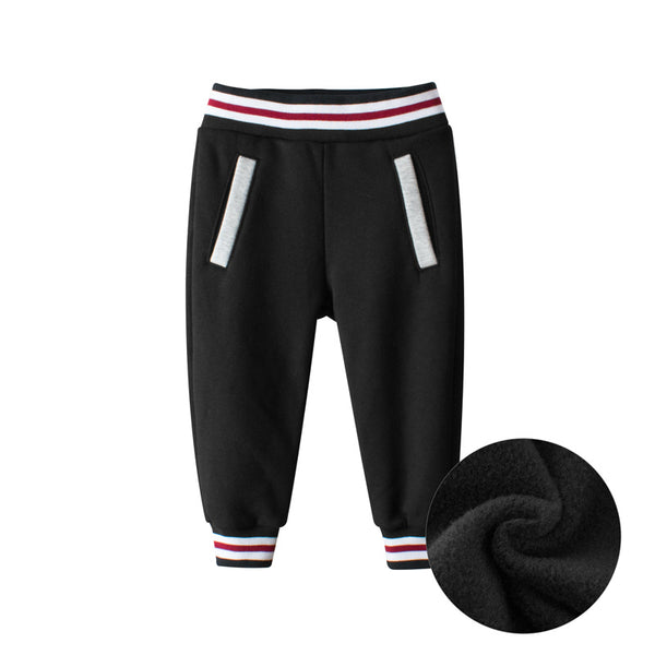 Boy's Cashmere Striped Sweatpants