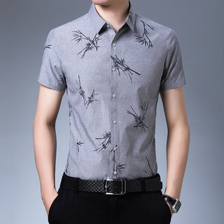 Buy grey Men Printed Short-Sleeve Shirt