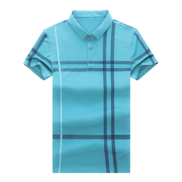 Men Striped Slim Fit Polo T-Shirt