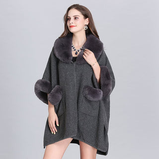 Women Woolen Cardigan Shawl Jacket