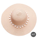 Women Plain Heart Patterned Straw Hat