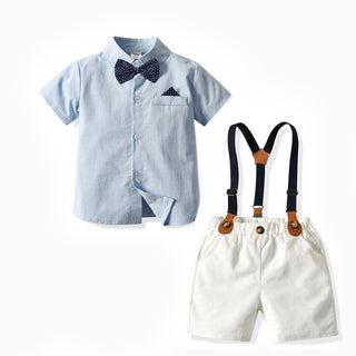 Buy 3316-style Boys&#39; Short-sleeved T-shirt Suspender Pants