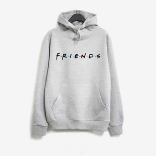 Buy grey F.R.I.E.N.D.S Letter Print Long Sleeve Cotton Hoodie