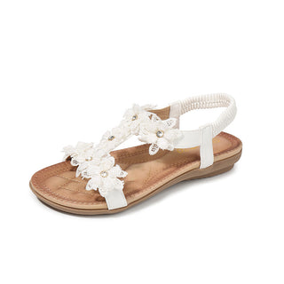 Buy white Women T-Shaped Floral Sandals