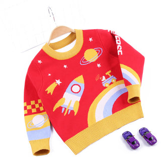 Buy red Double Layer Space Sweater