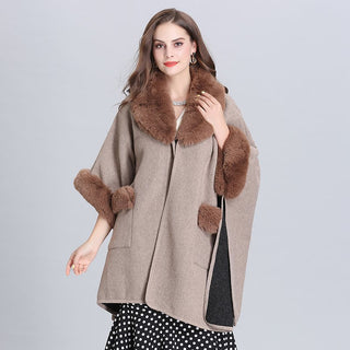 Buy khaki Women Woolen Cardigan Shawl Jacket