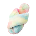 Tie-dye Cross Strapped Slip-on Comfort Shoes