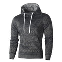 Men Solid Colored Fur Hoodie