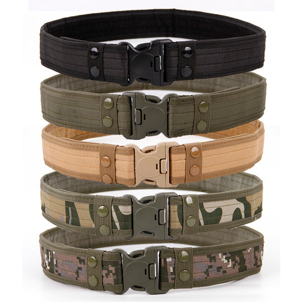 Men Quick Release Tactical Canvas Belt