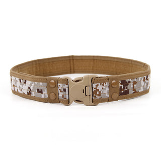 Buy camouflage-khaki Men Quick Release Tactical Canvas Belt