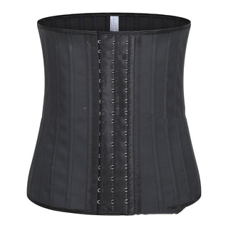 Buy black Glossy Rubber Latex Waist Corset