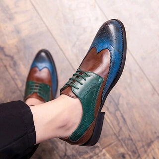 Buy blue Men&#39;s Business Casual Leather Shoes