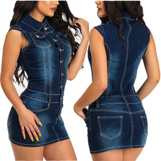 Women Denim One-Piece Dress