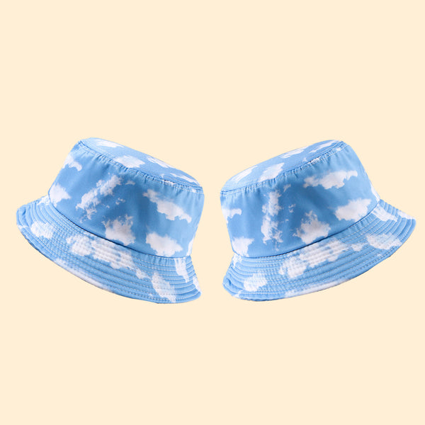 Blue Sky White Clouds Summer Bucket Hat