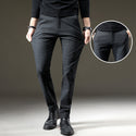 Men Trendy Stretch Dark Plaid Pants