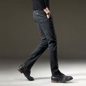 Men Trendy Stretch Dark Plaid Pants