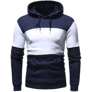 Men Splicing Collision Color Hoodie