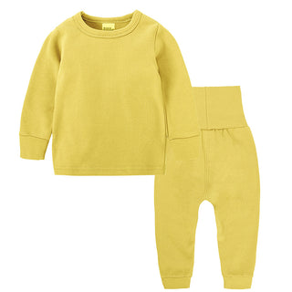 Buy yellow Thick Two Piece Cotton Pants and Shirt