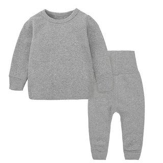 Buy gray Thick Two Piece Cotton Pants and Shirt