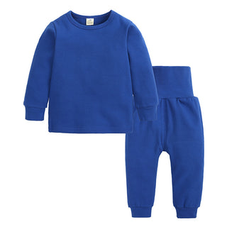 Buy dark-blue Thick Two Piece Cotton Pants and Shirt