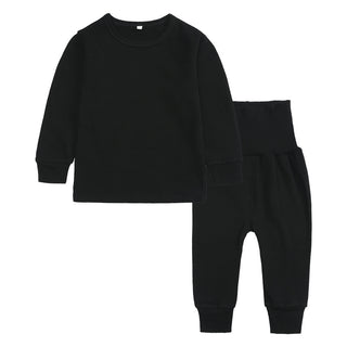 Buy black Thick Two Piece Cotton Pants and Shirt