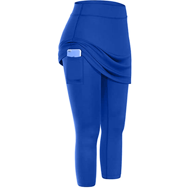 Modest Skirted Elastic Leggings with Pockets