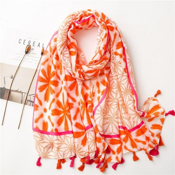 Women Floral Neck Scarves